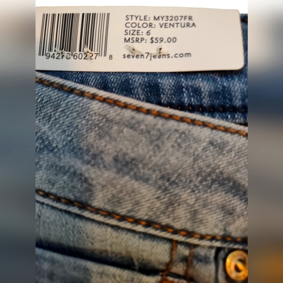 SALE! NWT Seven Ventura Bermuda Jean Shorts, 6 - Picture 5 of 5